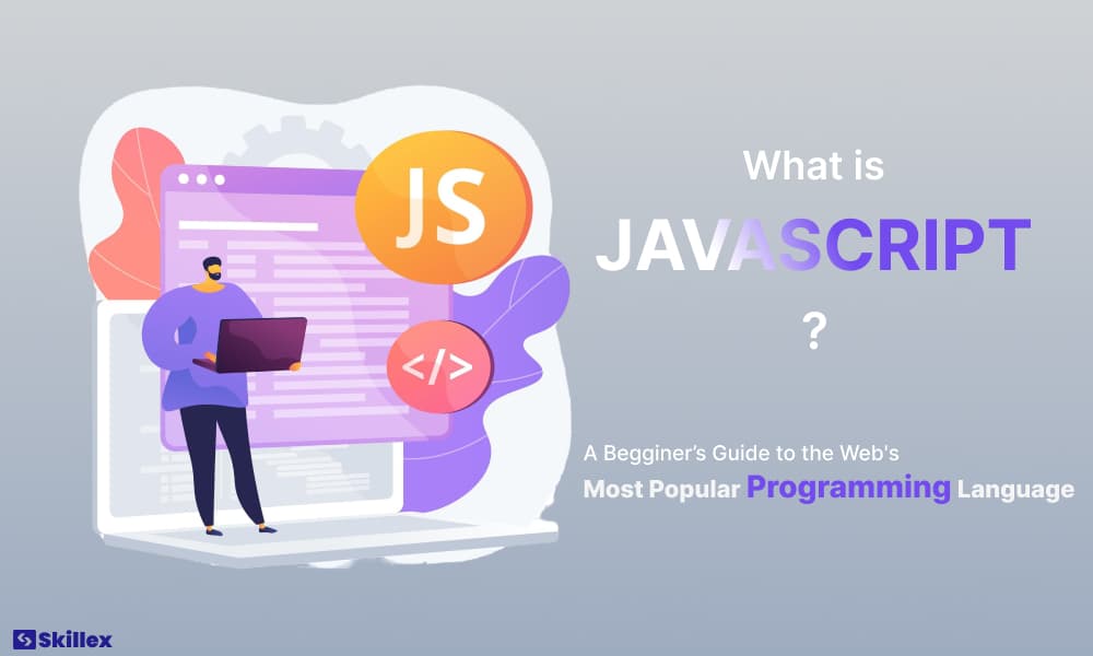 Computer With JavaScript Code in a Essential Programming Language