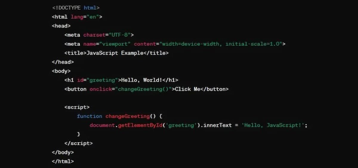 Example of a Simple JavaScript Code Snippet